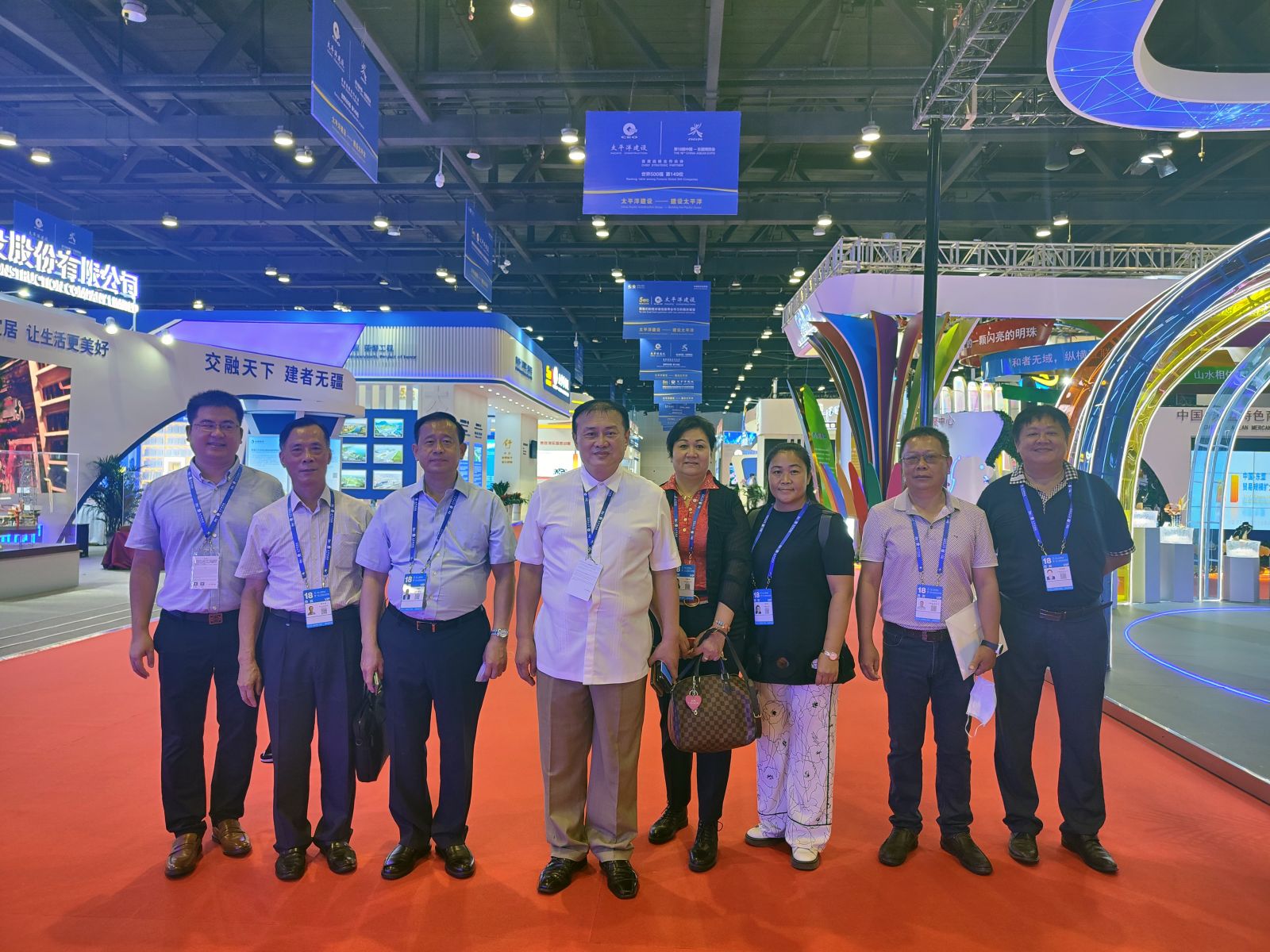 在桂台胞觀摩第18屆中國－東盟博覽會、中國－東盟商務與投資峰會。