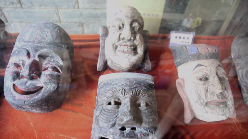 商道生態博物館內保存的儺戲面具。