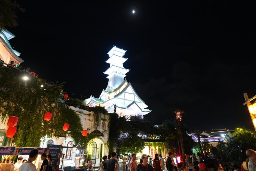 夜幕下的海絲首港。 夜幕下的海絲首港。