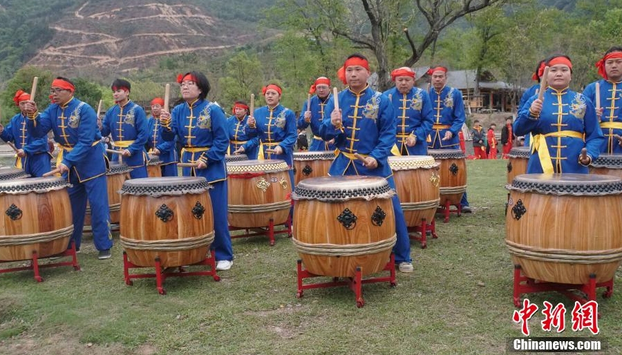 二十四節氣鼓表演現場。