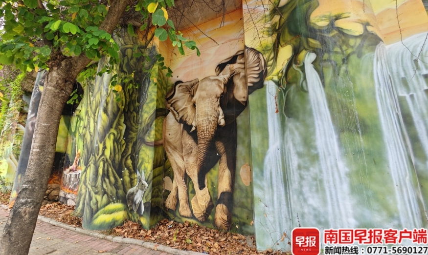 壁畫中呈現的奇幻場景。