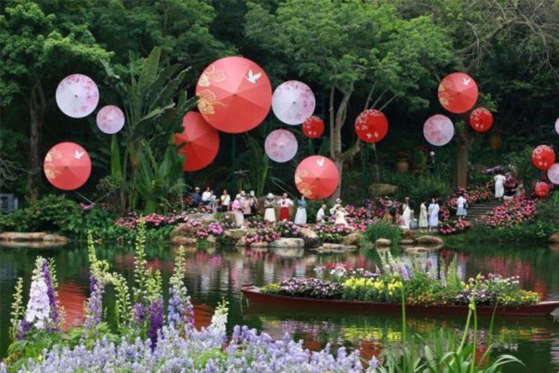 絢麗花藝展宛如童話世界