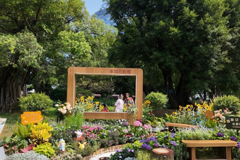 南寧花境大賽作品在南湖公園亮相